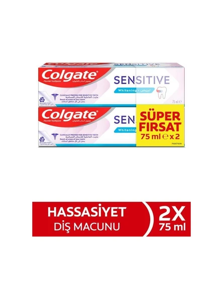 Colgate Sensitive Diş Macunu 75 ml x 2 adet ürün görseli 1