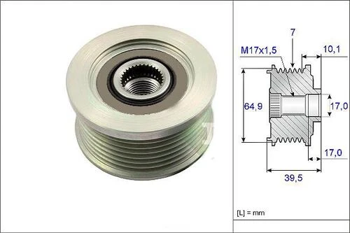 VALEO 588069 ALTERNATÖR KASNAĞI NAVARA PATHFINDER D23 SKAYSTAR 2. ürün görseli 1