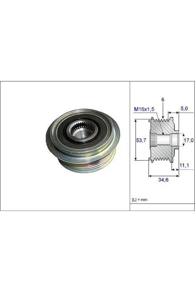 Alternatör Kasnagı S-max Mondeo / S80 V70 2.0 Uyumlu ürün görseli 1