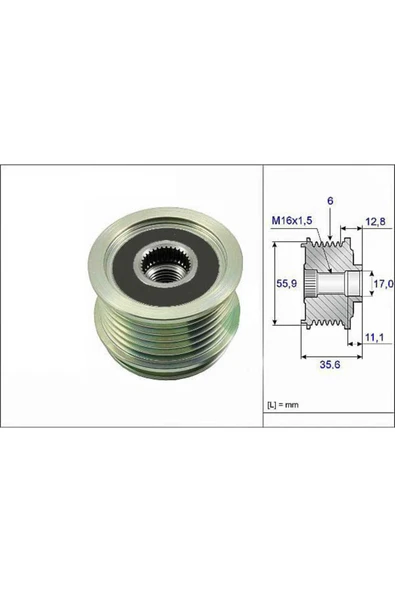 588032 ALTERNATÖR KASNAĞI GOLF V VI JETTA IV PASSAT TIGUAN ürün görseli 1