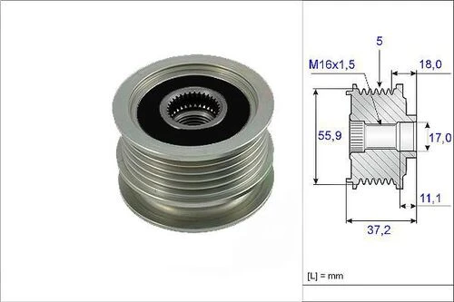 VALEO 588035 ALTERNATÖR KASNAĞI GOLF POLO PASSAT ürün görseli 1