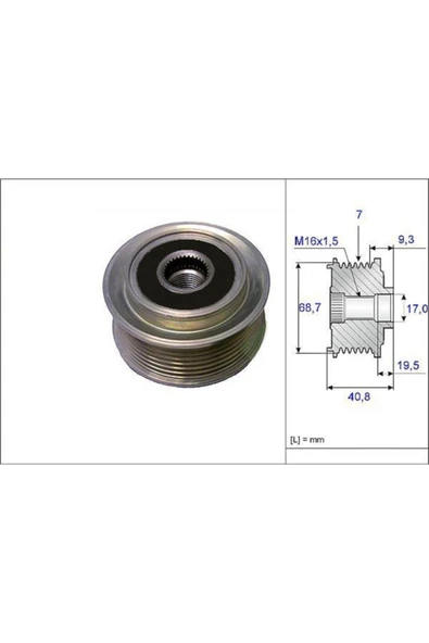 Alternatör Kasnagı Starex / Sorento 2.5 Crdı 140hp Uyumlu ürün görseli 1