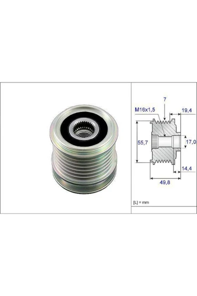 588052 Alternatör Kasnağı Mercedes Clk C209 ürün görseli 1