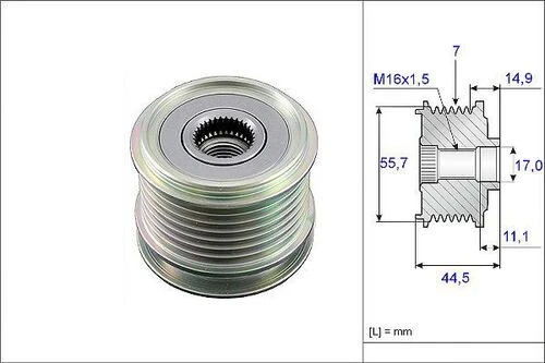 VALEO 588060 ALTERNATÖR KASNAĞI MERCEDES C SERISI C180 C200 C230 ürün görseli 1