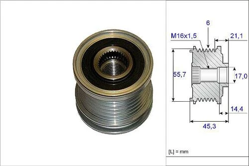 Valeo 588071 Alternatör Kasnagi A4 A6 1.6 1.8 2.0 537025426 ürün görseli 1