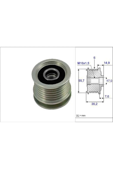 588044 ALTERNATÖR KASNAĞI MERCEDES C200 C220 C230 E250 E300 ürün görseli 1