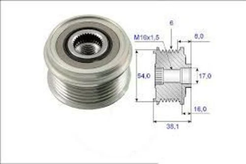 Mako 83669501 Alternatör Kasnağı 1.3 Multijet 105a 77362721 ürün görseli 1