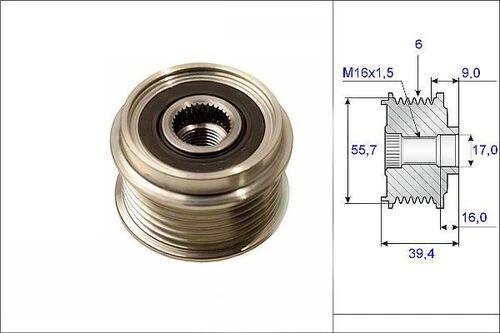 VALEO 588013 ALTERNATÖR KASNAĞI POLO / IBIZA / FABIA 1.2 ürün görseli 1