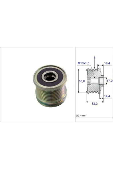 Alternator Kasnagı Rulmanlı Mercedes Classe M W164 588093 ürün görseli 1