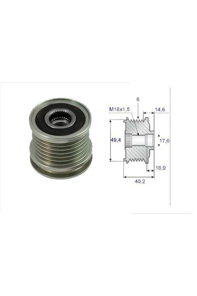 Alternatör Kasnagı Golf Iıı Iv Caddy / Fabıa Octavıa ürün görseli 1