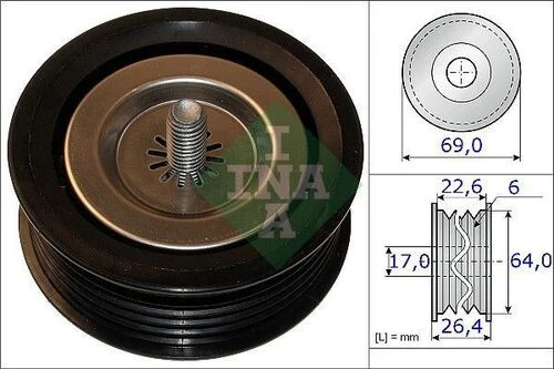 INA 532067110  Gergi Kasnağı 651 Spr639204212 Kanallı ürün görseli 1