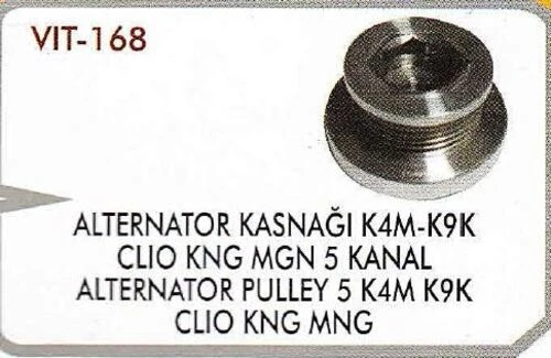 Vitesse 168 Alternatör Kasnağı Clio Kangoo Megane K4m K9k 5 Kanal 8200113636 ürün görseli 1