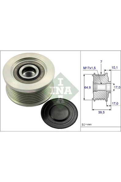 INA 535017710  ALTERNATÖR KASNAĞI NAVARA PATHFINDER D23 SKAYSTAR 2 ürün görseli 1