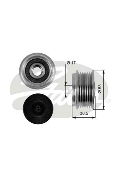 Gates OAP7051 Alternatör Kasnagı Focus 98-04 Transıt connect 1.8 Tdcı ürün görseli 1
