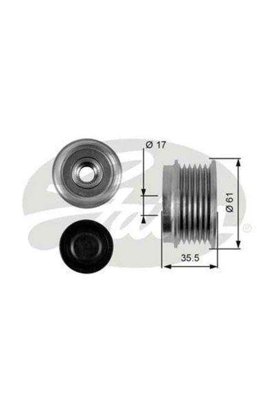 Gates OAP7100 ALTERNATÖR KASNAĞI CAPTIVA LACETTI / VITO 108 110 2 ürün görseli 1