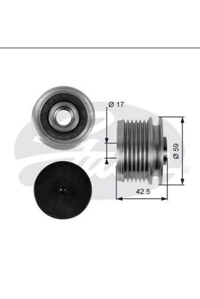 Gates OAP7106 ALTERNATÖR KASNAĞI CLIO II KANGOO MEGANE LAGUNA I S ürün görseli 1