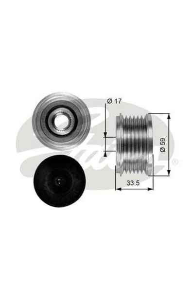 Gates OAP7080 ALTERNATÖR KASNAĞI SCUDO DUCATO / 206 207 307 308 P ürün görseli 1