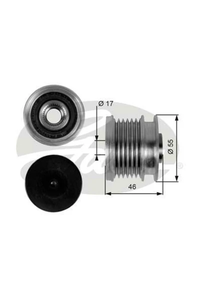 Gates OAP7092 ALTERNATÖR KASNAĞI MERCEDES C SERISI C180 C200 C250 ürün görseli 1