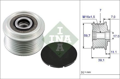 INA 535005310  Alternatör Kasnağı Movano 3.0 Dtı Master Iı 3.0 Dcı 231008255r ürün görseli 1