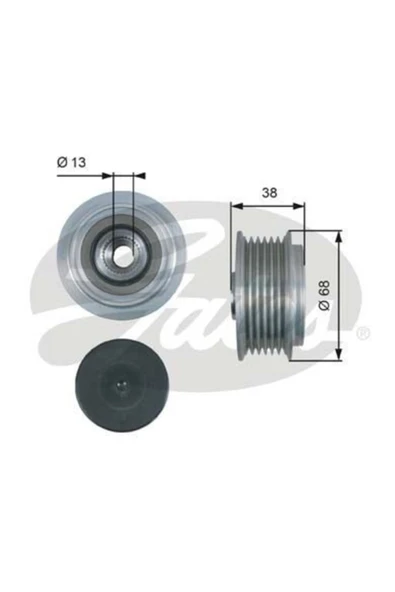 Gates OAP7185 Alternatör Kasnagı Corolla Aurıs 1.4 D4d ürün görseli 1