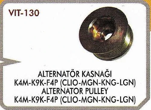 Vitesse 130 Alternatör Kasnağı Clio Megane Kangoo Laguna K4m K9k F4p ürün görseli 1