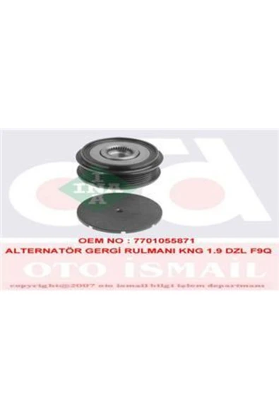 INA 535002810  Alternatör Kasnağı Rulmanlı Clıo Iı-kng-mgn-scenıc 1.9dcı-1.9dtı-lgn Iı 1.8 1 ürün görseli 1