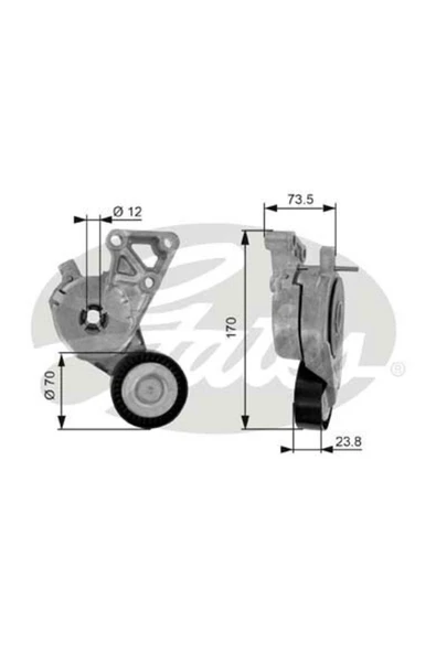 Gates T38148 Alternator Kasnagı Demır Kutuklu Fabıa Octavıa Iı Caddy Iıı Golf Iv / V T5 1.6 1.8 1.8t 2.0 2 ürün görseli 1