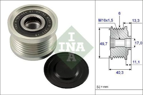 INA 535009310  Alternatör Kasnağı Nissan Teana 2.0 03-08 Tııda 1.8 07-11 Versa I 1.8 12- ürün görseli 1