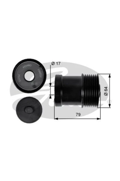 Gates OAP7104 Alternatör Kasnagı Transıt 2.4 Tdcı ürün görseli 1