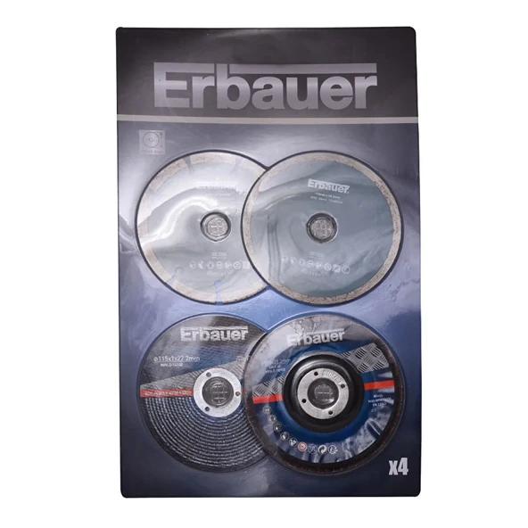 ERBAUER 115 MM TAŞLAMA DİSKİ 4'LÜ PAKET ürün görseli 1