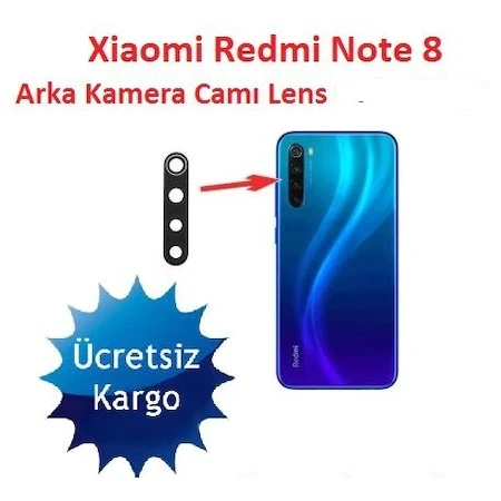 XIAOMI REDMI NOTE 8 ARKA KAMERA LENS CAMI ürün görseli 1