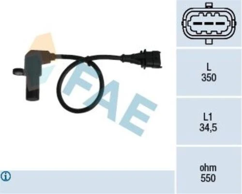 FAE 79069  KRANK DEVİR SENSÖRÜ X16XEL VECTRA B ASTRA G ürün görseli 1