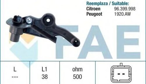 FAE 79118   KRANK MİL SENSÖRÜ 206-307-C3-FIORINO-NEMO 1.4-1.6 ürün görseli 1