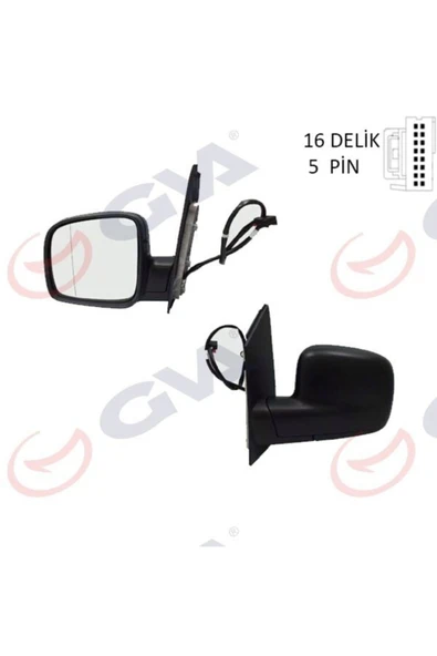 GVA 1075136 Dış Dikiz Aynası Elektrikli Sol Caddy 04 13 Asferikli Vm 375ehal ürün görseli 1