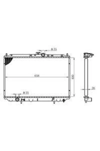 Ori BMI071016 Bmı071016 Radyatör Brazing Carisma 1.6ı-1.8ı 95 Ac Klimasız Mek 400x658x16 ürün görseli 1