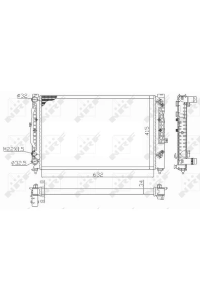 NRF 59101 MOTOR RADYATORU OTOMATIK PASSAT A4 A6 1.6 1.8T 1.9TDI 97-05 - ürün görseli 1