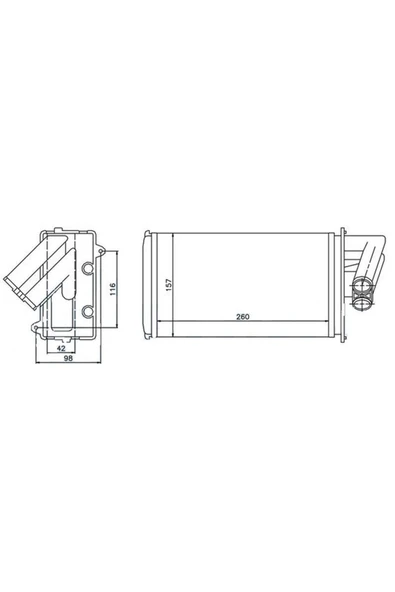 Ori KRN005032 Kalorıfer Radyatoru Laguna (260X156X32) (OTO. MEK.) 7701038542 ürün görseli 1