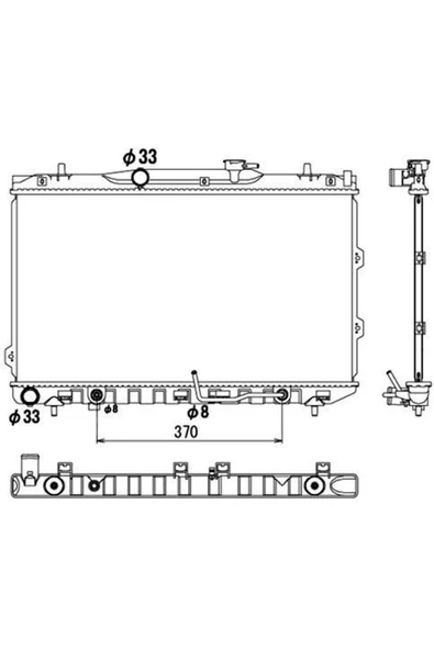 Ori BKI053016 Motor Radyatoru 375x668x16 Cerato 1.6i/2.0i 04- Otomatık Bkı053016 Oem ürün görseli 1