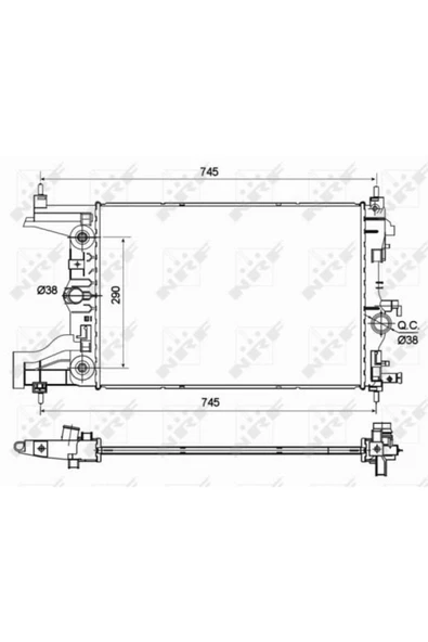 NRF 53122 MOTOR SU RADYATORU A.T ASTRA J 10-19 A16XER - B16XER CRUZE J300 CRUZE J305 F16D 58039816- ürün görseli 1