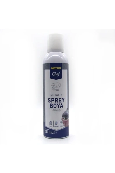 Metro Chef Metalik Sprey Boya Gümüş (250 Ml) ürün görseli 1