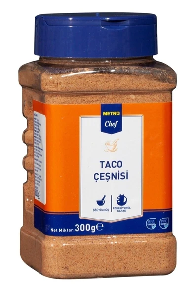 Metro Chef Taco Çeşnisi 300G Mutfak Şef Pasta Tatlı Tuzlu Baharat ürün görseli 1