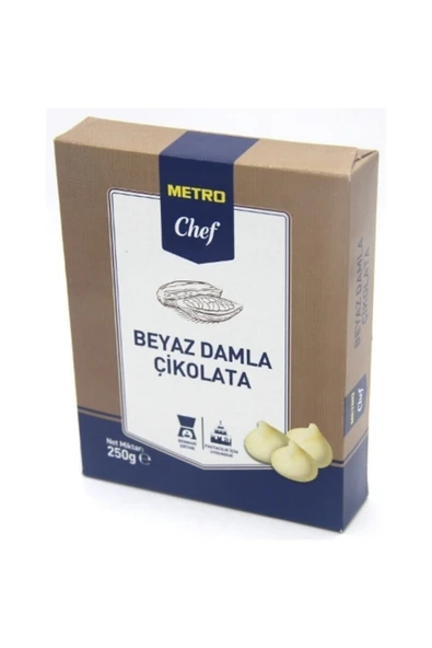 Metro Chef Beyaz Damla Çikolata 250 gr ürün görseli 1