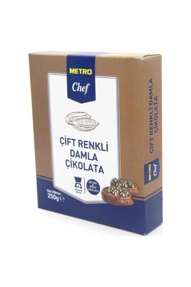 Metro Chef Çift Renkli Damla Çikolata 250 G ürün görseli 1