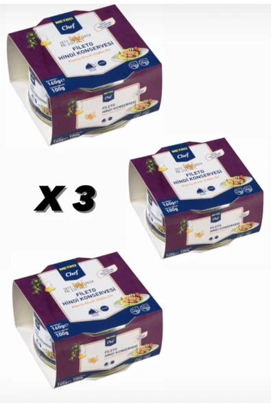 Metro Chef Fileto Hindi Konservesi 160 gr X 3 Adet ürün görseli 1