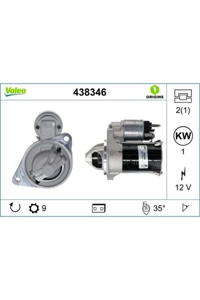 Valeo 438346 MARS MOTORU FORD YENI FIESTA V11 1.1 17-- ürün görseli 1