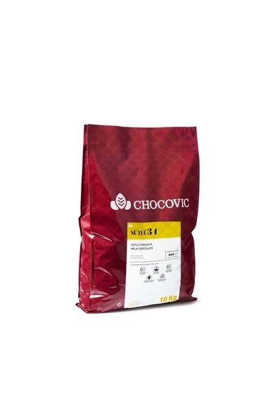 CHOCOVİC Sütlü Kuvertür Drop Çikolata %34 (10 Kg) ürün görseli 1