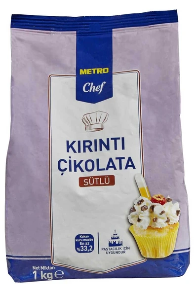 Metro Chef Kırıntı Çikolata Sütlü 1KG Pastacılık Pasta Tatlı Mutfak Şef ürün görseli 1