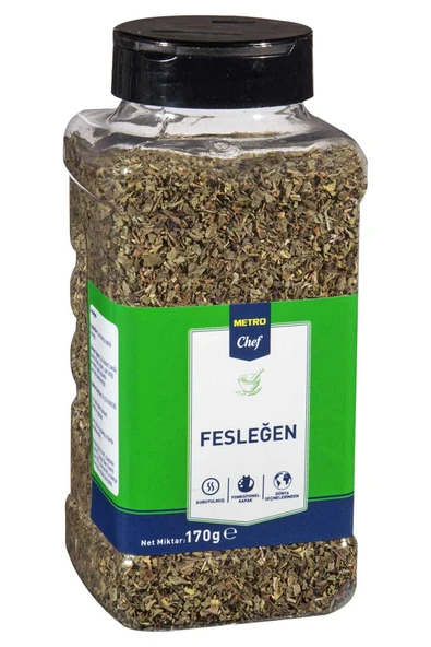 Metro Chef Fesleğen 170G Mutfak Şef Pasta Tatlı Tuzlu Baharat ürün görseli 1