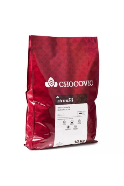 CHOCOVİC Bitter Pul Çikolata %53 10 KG ürün görseli 1