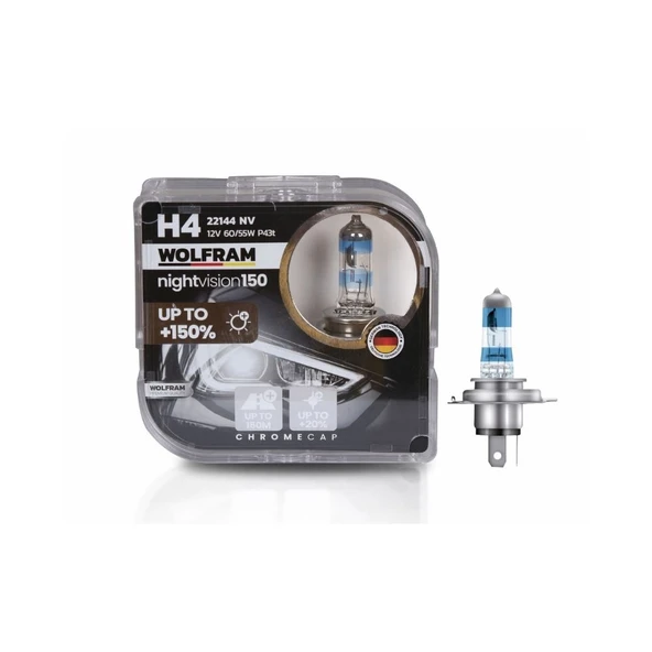 Halojen H4 Ampul NV +%150 Fazla Işık ve %20 Beyaz Işık 12V 60/55W ürün görseli 1